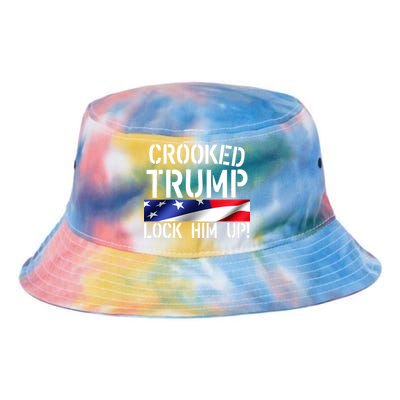 Crooked Trump Lock Him Up USA Tie Dye Newport Bucket Hat