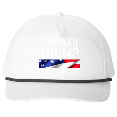 Crooked Trump Lock Him Up USA Snapback Five-Panel Rope Hat