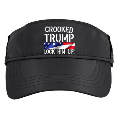 Crooked Trump Lock Him Up USA Adult Drive Performance Visor