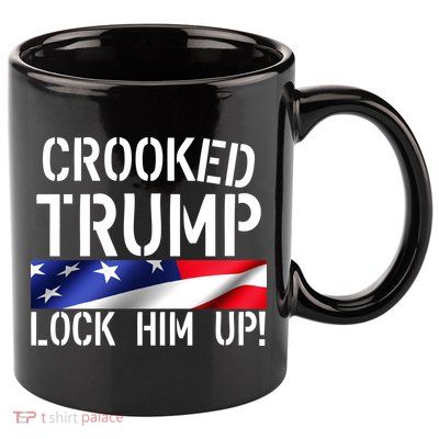 Crooked Trump Lock Him Up USA 11oz C Handle Ceramic Mug