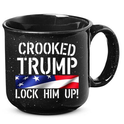 Crooked Trump Lock Him Up USA 15oz Campfire Ceramic Mug