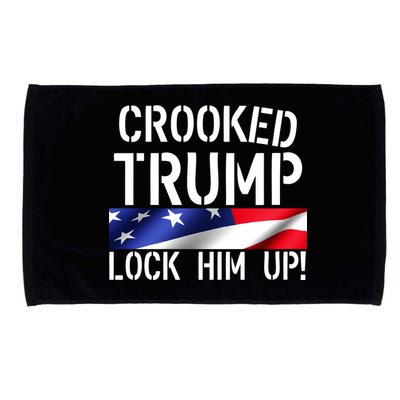 Crooked Trump Lock Him Up USA Microfiber Hand Towel