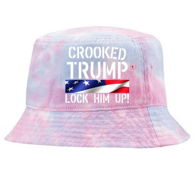 Crooked Trump Lock Him Up USA Tie-Dyed Bucket Hat