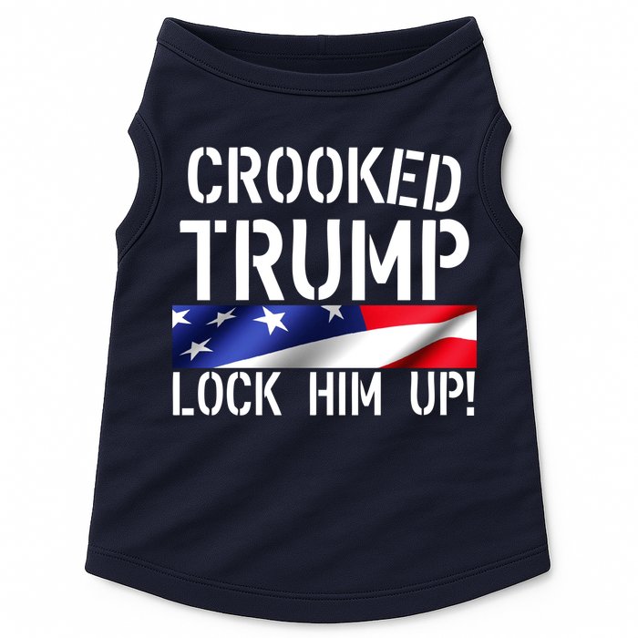 Crooked Trump Lock Him Up USA Doggie Tank