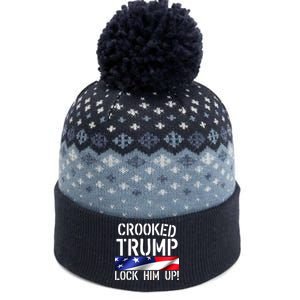 Crooked Trump Lock Him Up USA The Baniff Cuffed Pom Beanie