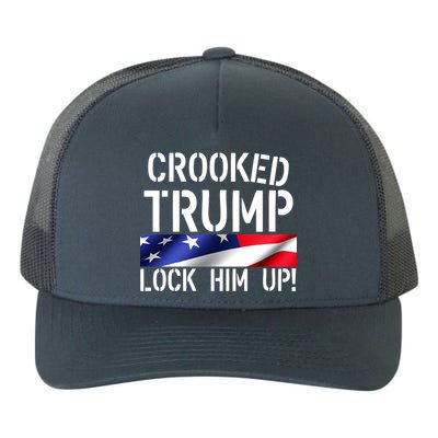 Crooked Trump Lock Him Up USA Yupoong Adult 5-Panel Trucker Hat