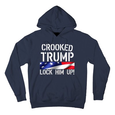 Crooked Trump Lock Him Up USA Hoodie