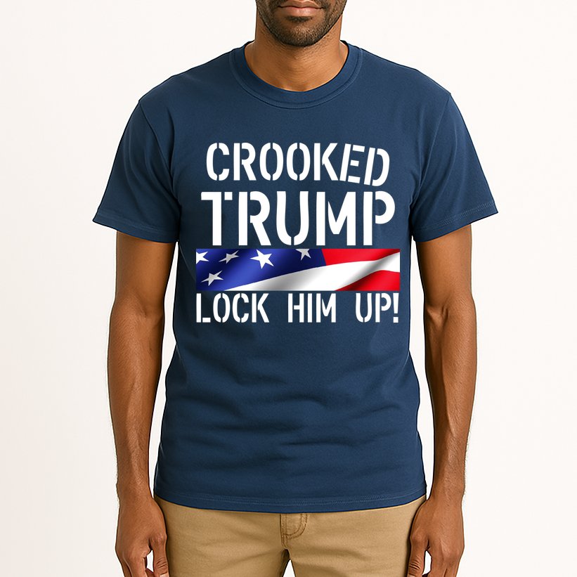 Crooked Trump Lock Him Up USA Tall T-Shirt