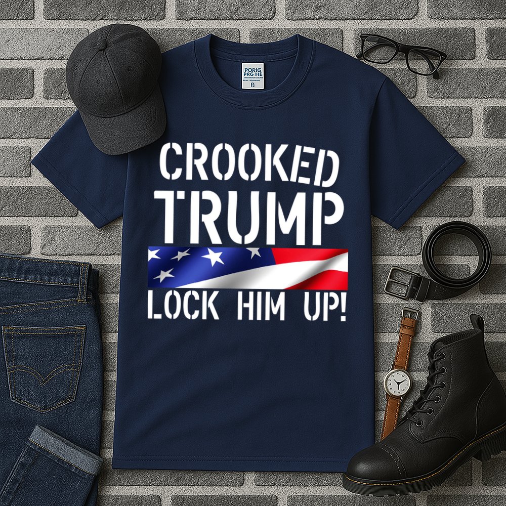 Crooked Trump Lock Him Up USA Tall T-Shirt