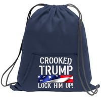 Crooked Trump Lock Him Up USA Sweatshirt Cinch Pack Bag