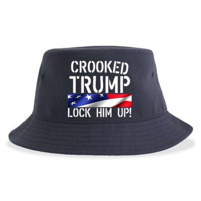 Crooked Trump Lock Him Up USA Sustainable Bucket Hat