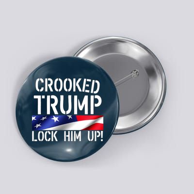 Crooked Trump Lock Him Up USA Button