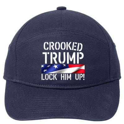 Crooked Trump Lock Him Up USA 7-Panel Snapback Hat