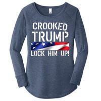 Crooked Trump Lock Him Up USA Women's Perfect Tri Tunic Long Sleeve Shirt