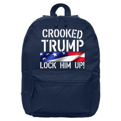 Crooked Trump Lock Him Up USA 16 in Basic Backpack