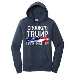 Crooked Trump Lock Him Up USA Women's Pullover Hoodie