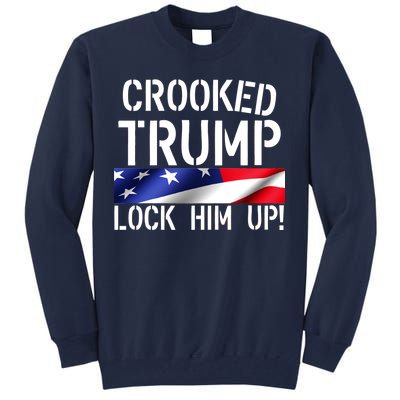 Crooked Trump Lock Him Up USA Tall Sweatshirt