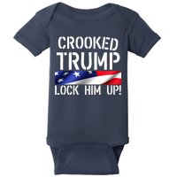 Crooked Trump Lock Him Up USA Baby Bodysuit