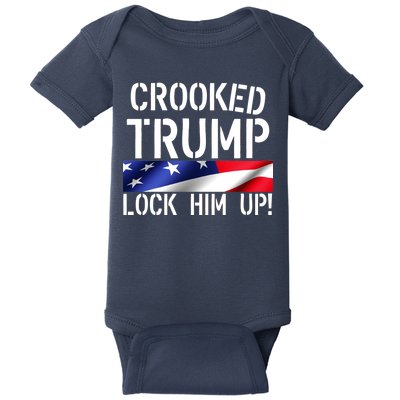 Crooked Trump Lock Him Up USA Baby Bodysuit