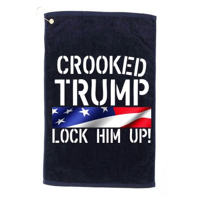 Crooked Trump Lock Him Up USA Platinum Collection Golf Towel