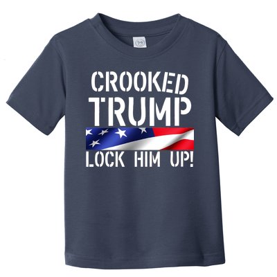 Crooked Trump Lock Him Up USA Toddler T-Shirt