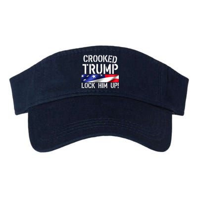 Crooked Trump Lock Him Up USA Valucap Bio-Washed Visor