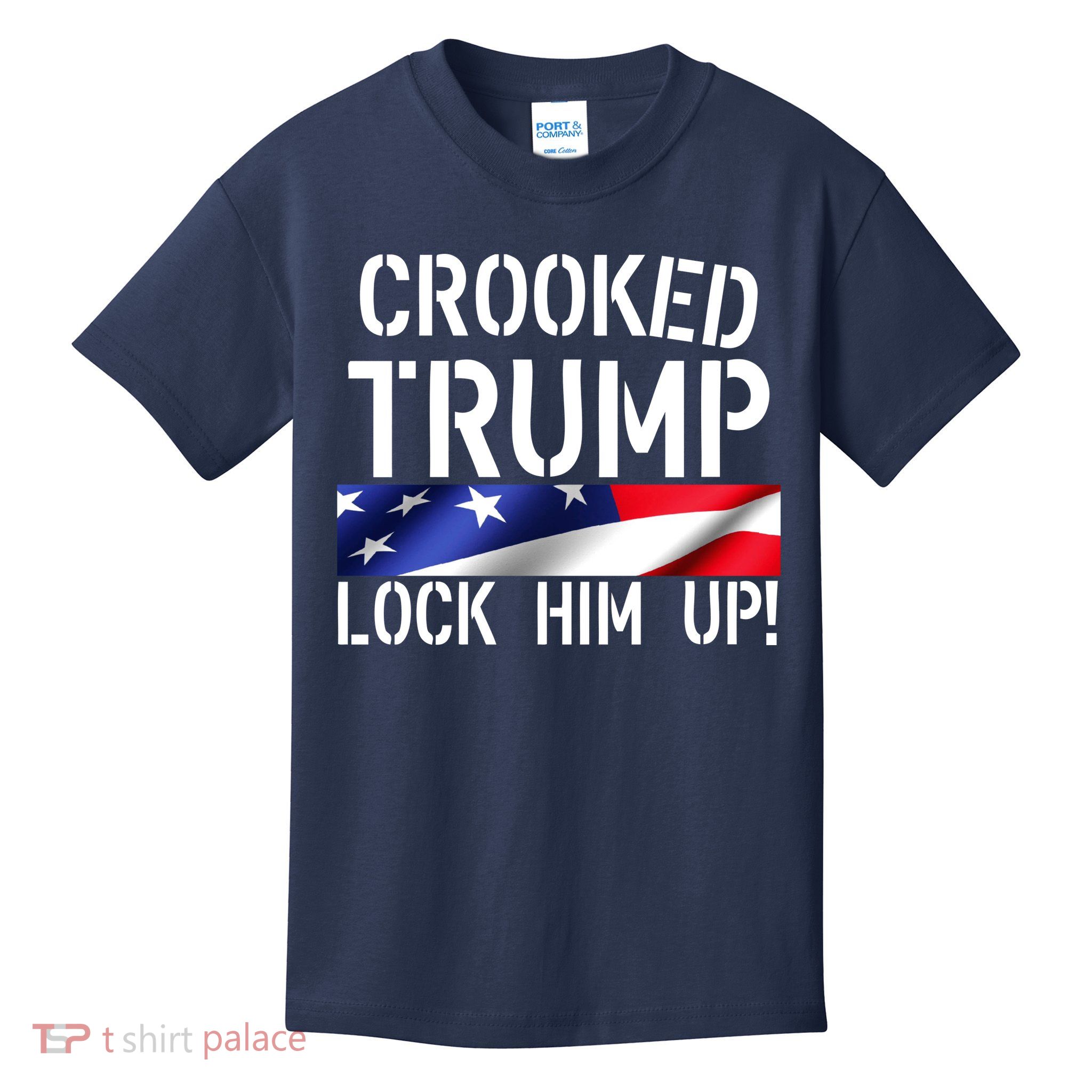 Crooked Trump Lock Him Up USA Kids T-Shirt