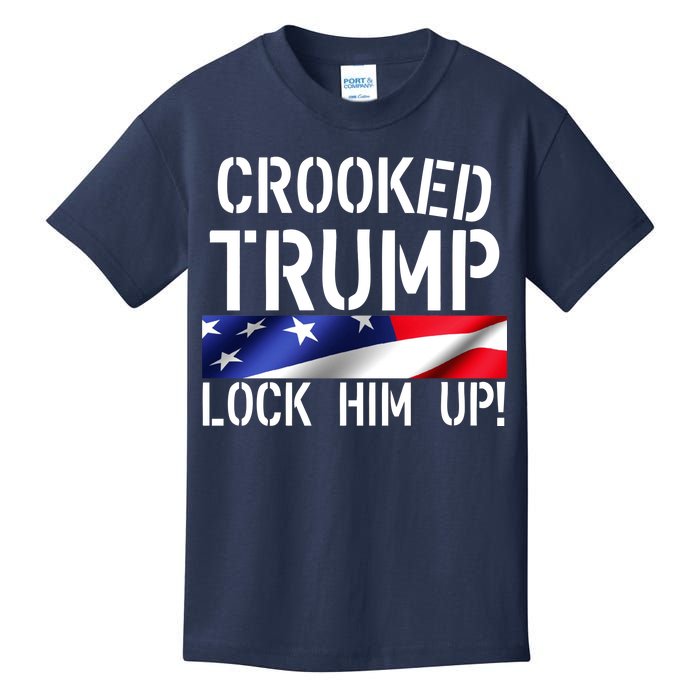 Crooked Trump Lock Him Up USA Kids T-Shirt