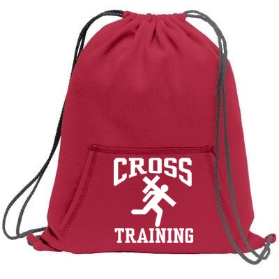 Cross Training Jesus Christian Catholic Sweatshirt Cinch Pack Bag