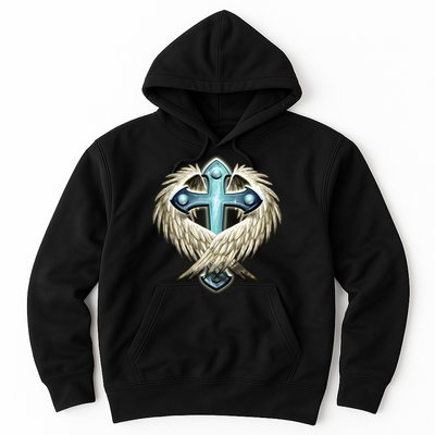 Cross With Wings Hoodie