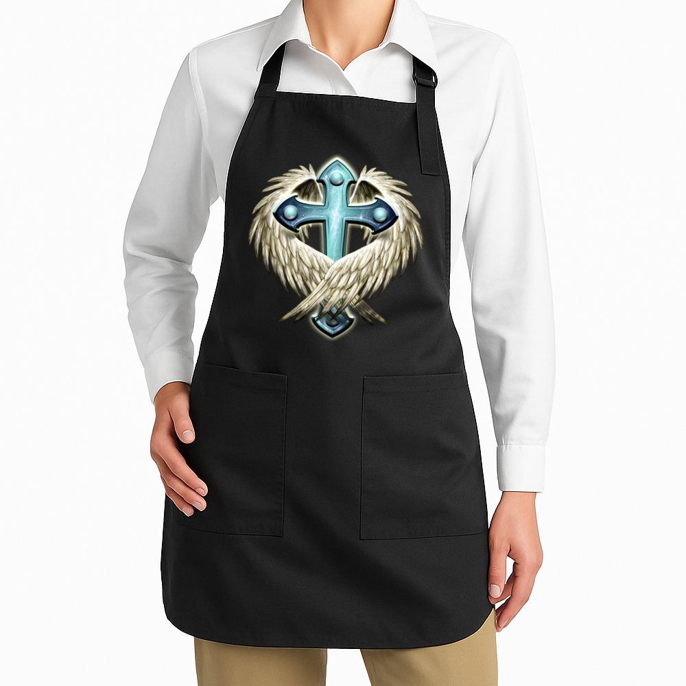 Cross With Wings Apron