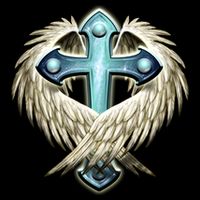 Cross With Wings V-Neck T-Shirt