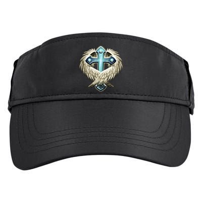Cross With Wings Adult Drive Performance Visor