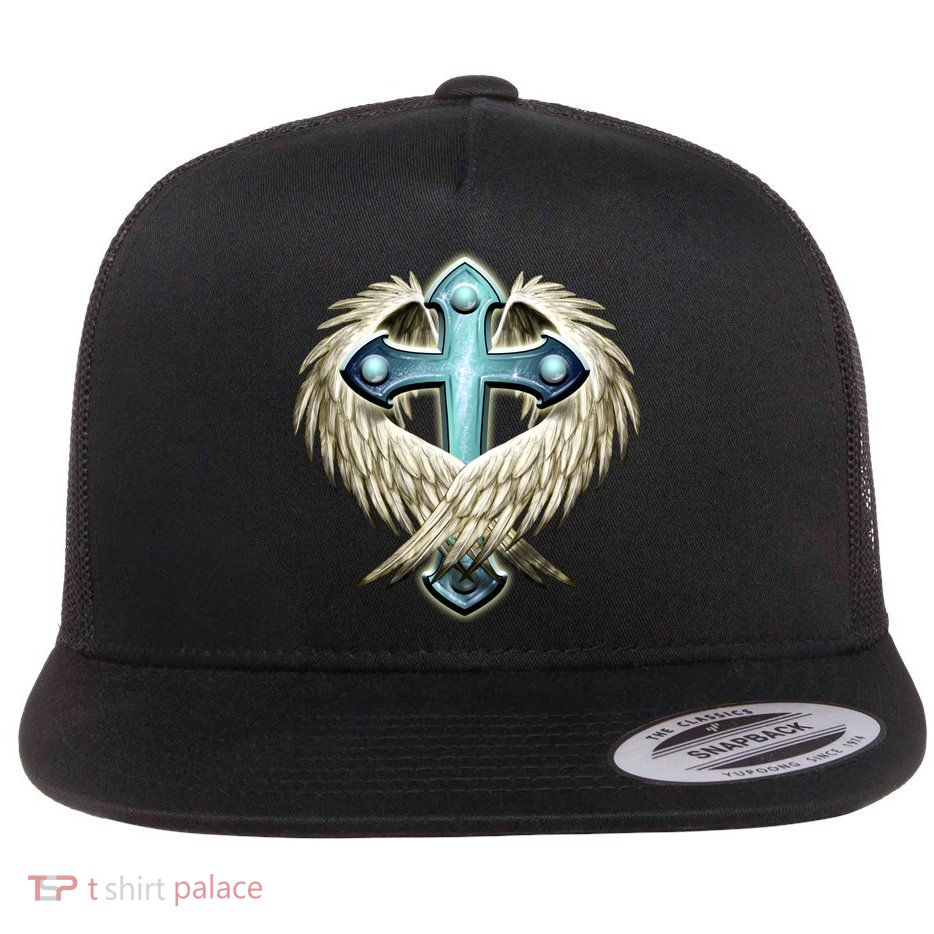 Cross With Wings Flatbill Hat