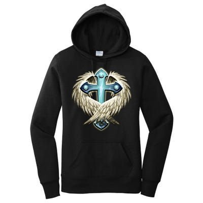 Cross With Wings Women's Pullover Hoodie