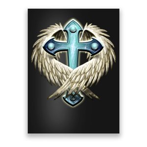 Cross With Wings Poster