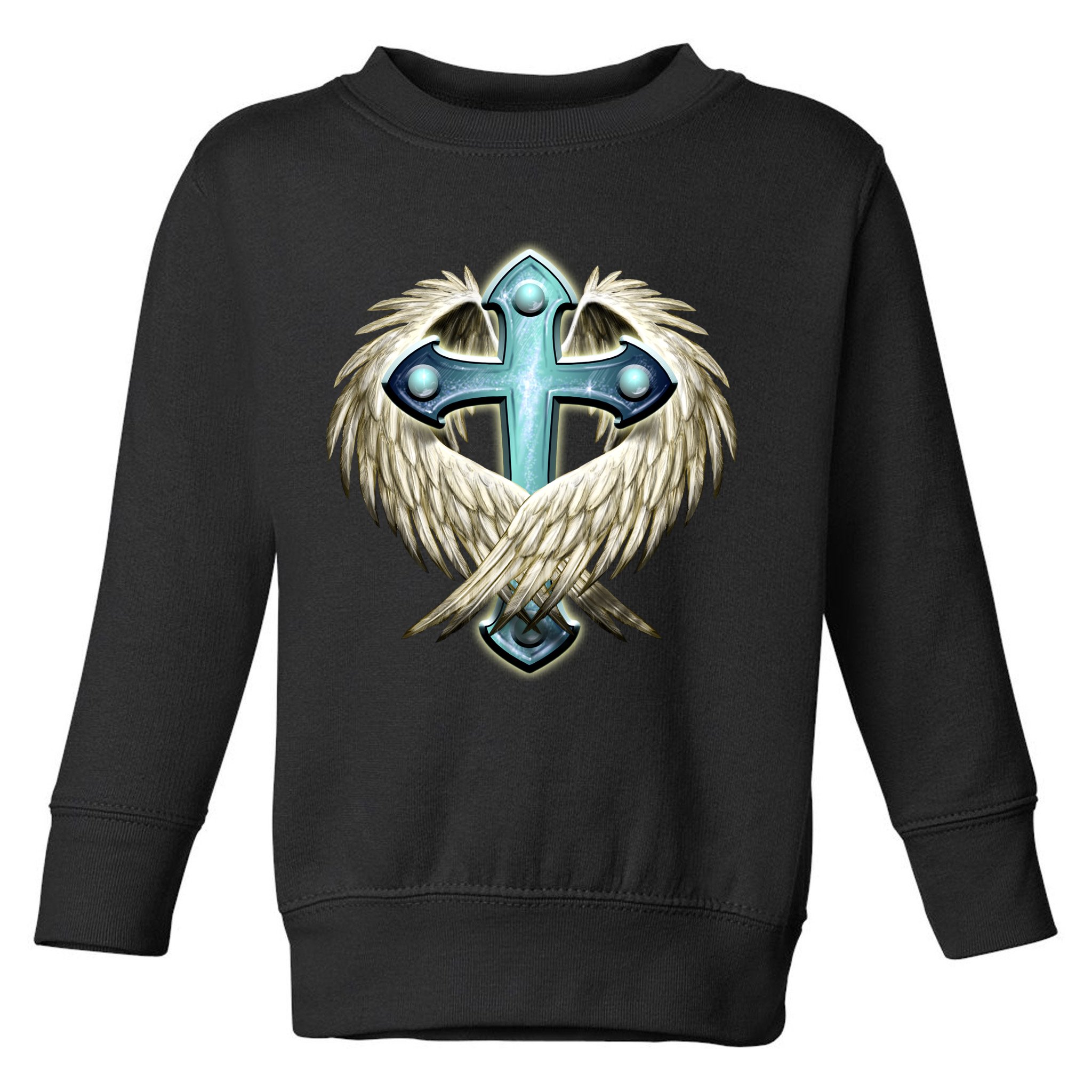 Cross With Wings Toddler Sweatshirt
