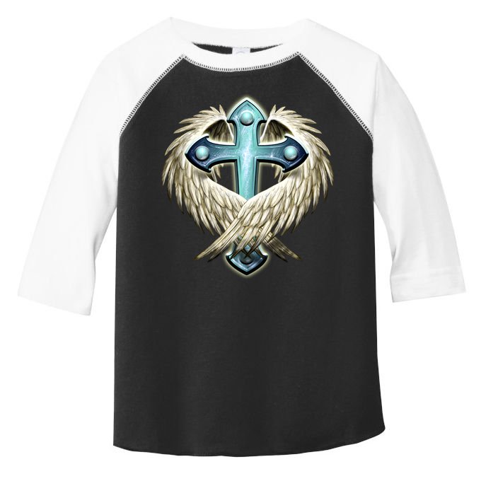 Cross With Wings Toddler Fine Jersey T-Shirt