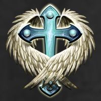 Cross With Wings Golf Towel