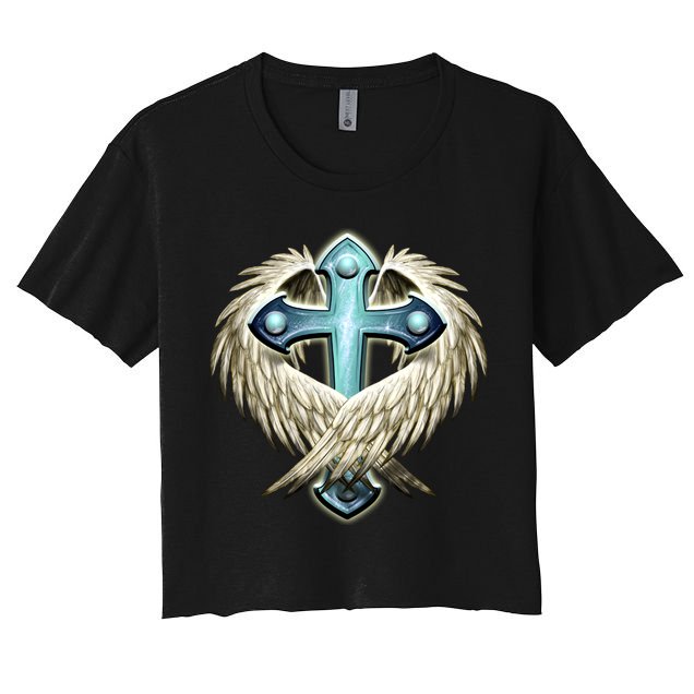 Cross With Wings Crop Top