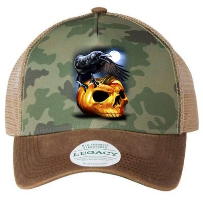 Crow Pumpkin Skull Halloween Legacy Tie Dye Trucker Hat