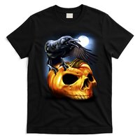 Crow Pumpkin Skull Halloween T-Shirt