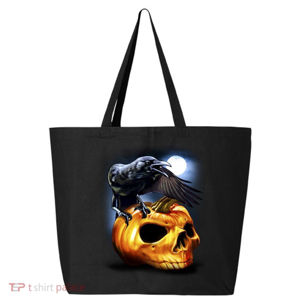Crow Pumpkin Skull Halloween 25L Jumbo Tote