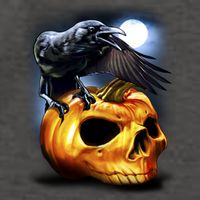 Crow Pumpkin Skull Halloween Vector Backpack