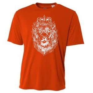 Crowned Lion Illustration Cooling Performance Crew T-Shirt