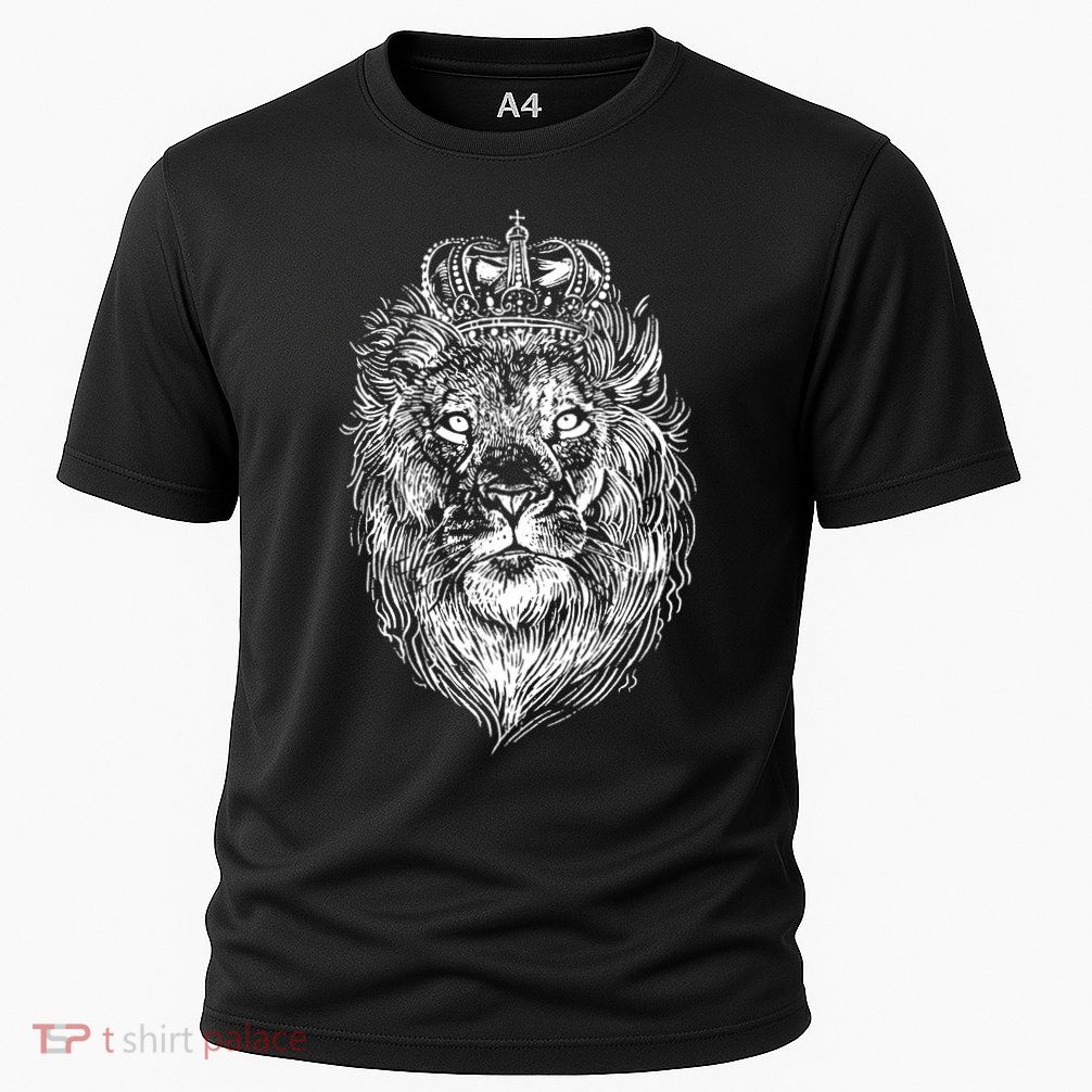 Crowned Lion Illustration Cooling Performance Crew T-Shirt