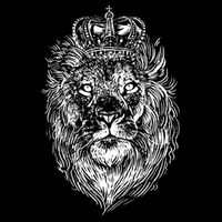 Crowned Lion Illustration Bucket Hat