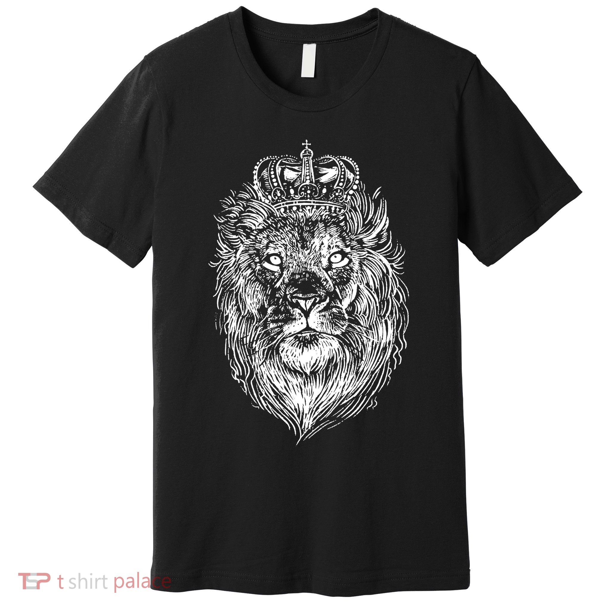 Crowned Lion Illustration Premium T-Shirt