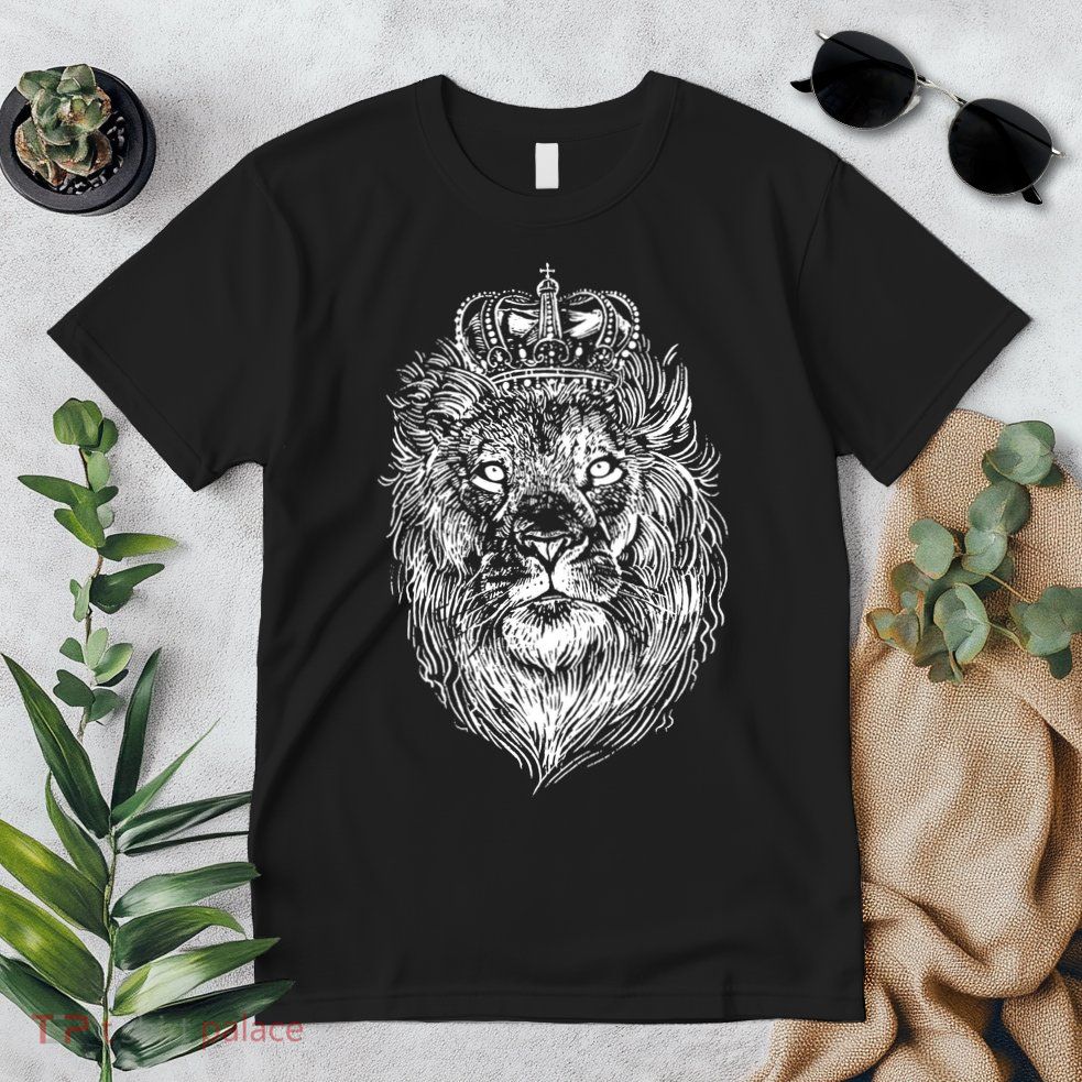 Crowned Lion Illustration Premium T-Shirt