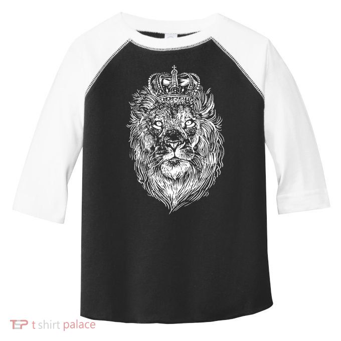 Crowned Lion Illustration Toddler Fine Jersey T-Shirt